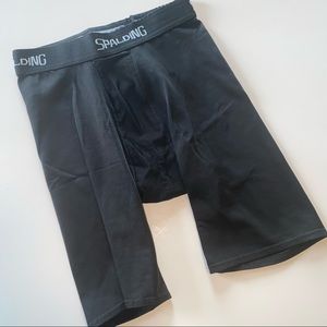 Spalding black sliding shorts size small